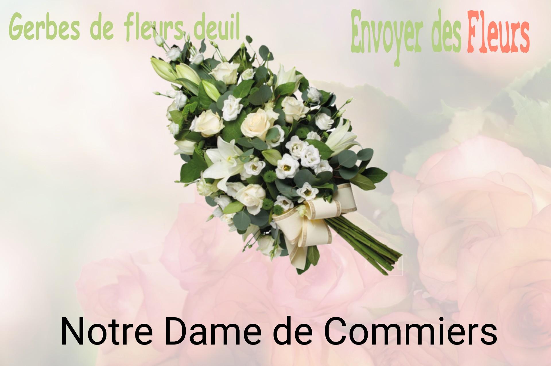Gerbe de fleurs de deuil livrée à Notre-Dame-de-Commiers